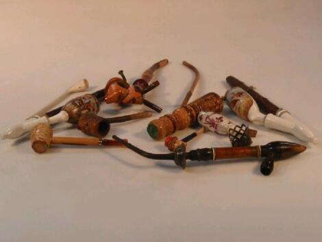 A collection of Bavarian and other pipes