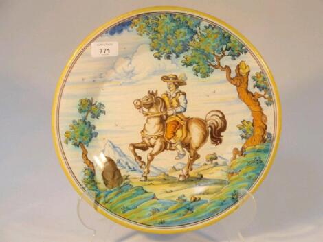 A modern Spanish majolica plate