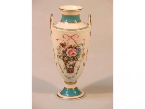 A Minton bi-centenary urn shaped vase