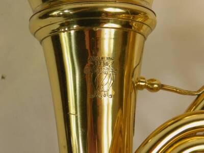 A Parrot brass French horn, cased. - 2