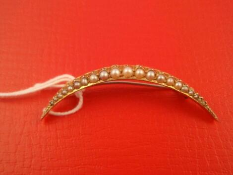 A Victorian crescent brooch