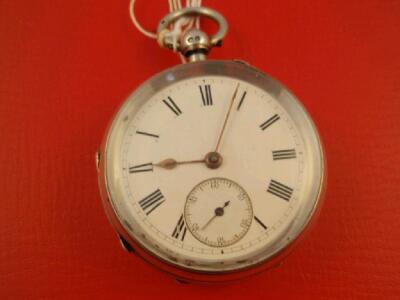 A Victorian open face silver pocket watch