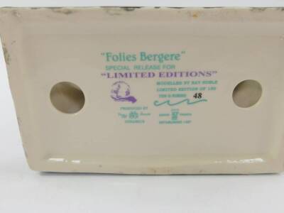 A Kevin Francis porcelain figure modelled as Follie Bergere, limited edition 48/150, printed marks, boxed. - 2