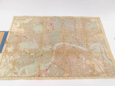 An indicator map of London and Visitors Guide, with the recent improvements, cloth, divided into quarter mile sections for measuring distances, blue cloth, published for G Smith & Son, 63 Charing Cross, London, 1875. - 2