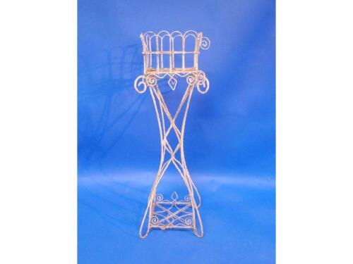 A Victorian painted wire jardiniere stand