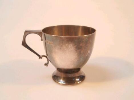 A George V silver footed christening cup