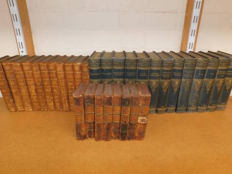 Stevenson (Robert Louis). The Works, part set, gilt tooled blue cloth, The Waverley Edition, published by The Waverley Book Company Ltd, London, together with Swift (Dr Jonathan). The Works, calf, eleven vols, printed for A Donaldson, London & Edinburgh, 