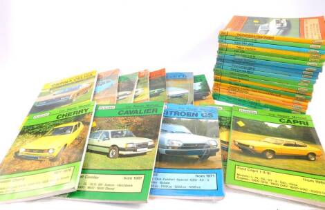 A selection of Autodata car repair manuals, mainly 1970s to 80s models and marques. (qty)