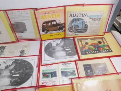 Automotive books, including Austin Golden Jubilee Our First Fifty Years 1955, and various pamphlets covering Austin Fifty Years of Car Progress, and promotional ephemera from the period. (qty) - 2