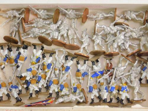 20thC lead figures, Napoleonic riflemen, blue and white jackets, 5cm H, etc. (qty)