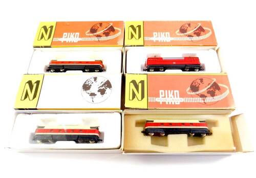 Various Piko N gauge boxed trains, EVP 24, 20M 18059-5, loco, etc. (4)