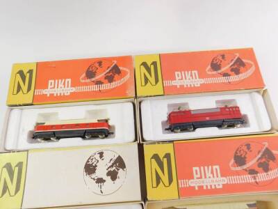 Various Piko N gauge boxed trains, EVP 24, 20M 18059-5, loco, etc. (4) - 2