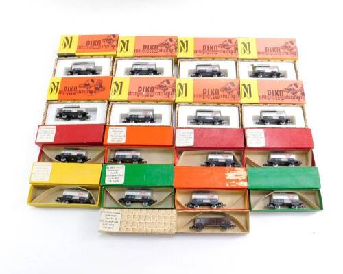 Various Piko N gauge train accessories, rolling stock, etc, ESSO tanker, ESSO Guterwagen, various other accessories, all boxed. (qty)