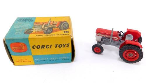 A Corgi die cast Massey Ferguson 165 tractor, no figure, 66, boxed.