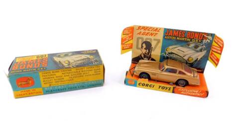 A Corgi die cast James Bond's Aston Martin DB5, 261, boxed, lacking secret instruction pack.