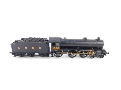 A Nu-cast constructed 00 gauge model of an LNER locomotive, with motor, 4-6-0 class, 1052, boxed.