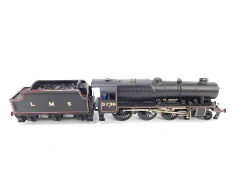 A kit form 00 gauge Jubilee Class locomotive Phoenix, BR black livery, 4-6-0, 5736, possibly Jamieson (Eames).