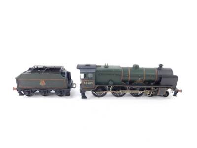 A kit built 00 gauge Patriot Class locomotive The Derbyshire Yeomanry, British Railway green livery, 4-6-0, 45509.