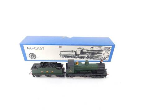 A Nu-cast kit built 00 gauge locomotive, GWR livery, 4-4-0, 9015, boxed.