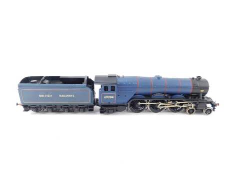 A kit built 00 gauge locomotive, possibly South Eastern Finecast, A1 Class locomotive Trico, BR blue livery, 4-6-2, 60084, incorrectly boxed.