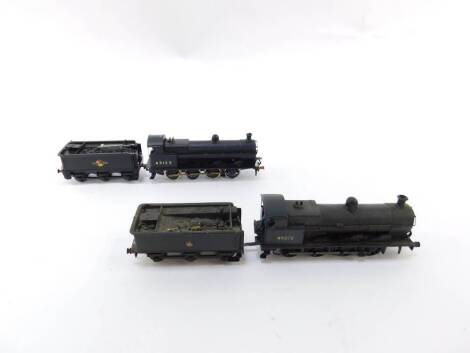 Two kit form 00 gauge locomotives, BR black livery, comprising 0-8-0, 49125, and 0-8-0, 49078.