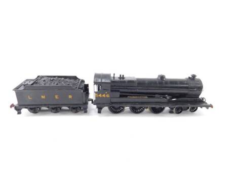 A kit built 00 gauge locomotive Earl Roberts of Kandaha, LNER black livery, with motor, 4-6-0, 5446.