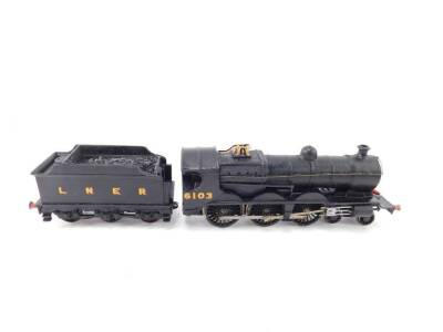 A kit built 00 gauge locomotive, LNER black livery, 4-6-0, 6103.