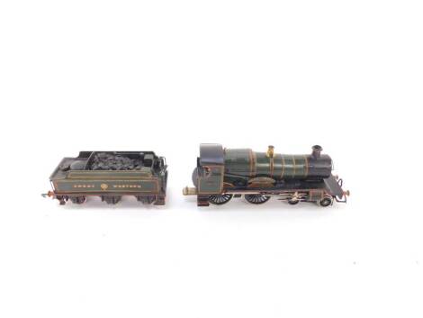 A kit built 00 gauge 2800 Class locomotive County of Cornwall, GWR green livery, 4-4-0, 3824.