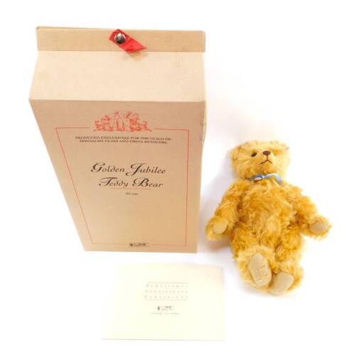 A Steiff Golden Jubilee Teddy Bear Limited Edition 2002, No.660610, boxed, 35cm H.