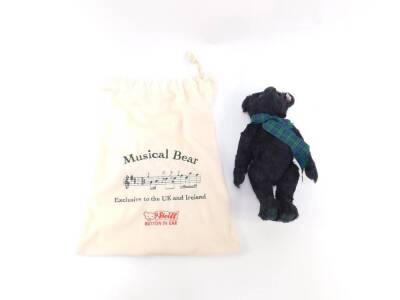 A Steiff "The Black Watch" Musical Teddy Bear, Limited Edition 2000, bagged with certificate, 30cm H.