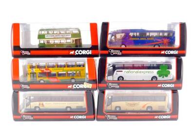 Corgi Original Omnibus die cast models, limited edition, scale 1:76, boxed. (6)