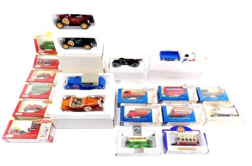 Days Gone By Track Side die cast lorries, limited edition, together with Oxford and Lledo Days Gone By die cast buses and lorries, and Chinese models of motor cars, all boxed. (18)