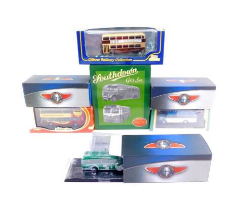 A Gilbow South Down Gift Set, three Atlas Edition Coaches, and three further coaches, all boxed. (7)