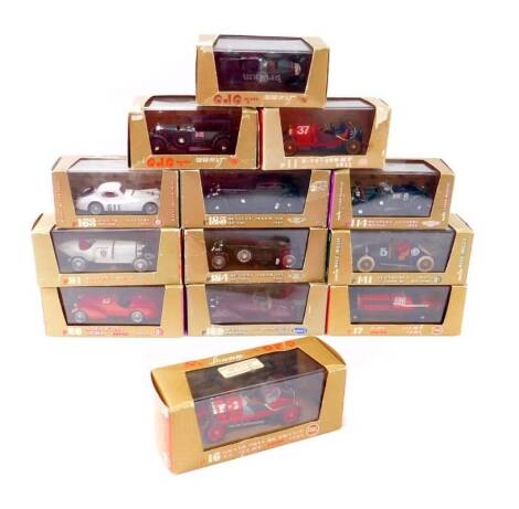 Brumm Oro Series die cast vintage motor cars and sports cars, boxed, including a Bentley Speed 6 1928., Alfa Romeo 1938., and an Alfa 60hp Corsa 1911. (12)