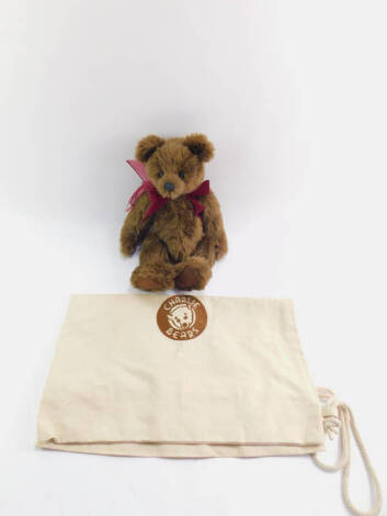 A Charlie Bears Teddy Bear Daniel, CB3910, with bag, 37cm H.