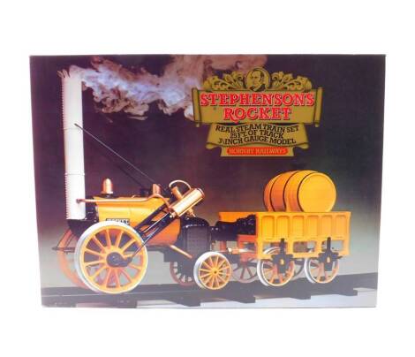 A Hornby 00 gauge model train set Stephenson's Rocket, boxed.