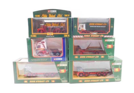 Corgi Classics and other Eddie Stobart Ltd vans and lorries, boxed, comprising CC12405, 19306,59601, 29103, 20903, and 23203.