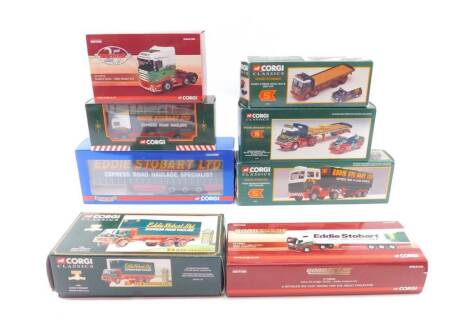 Corgi Eddie Stobart Ltd lorries, scale 1:50, boxed, comprising TY86805, CC3719,18801, CC19904, 31701, CC18004, 23101, and 31704.