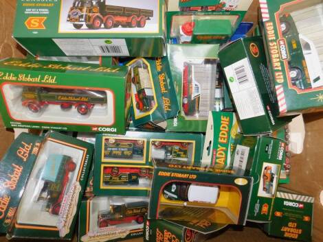 Corgi Eddie Stobart die cast lorries, cars, figures etc., all boxed. (qty)