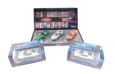 A Minichamps die cast Bond Collection 3 Car Boxed Set, 40th Anniversary, scale 1:43, boxed, together with a Lotus Esprit S1 Submarine and a Lotus Esprit S1, both boxed. (3)