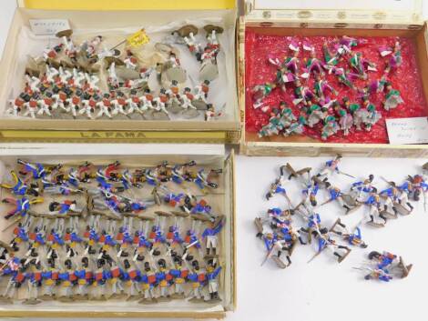 Various 20thC lead soldiers, Napoleonic type to include Grand Duchy of Berg 1807 Regiment, in green and purple, 4cm H, various other Napoleonic sets, etc. (qty)