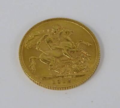 A George V full gold sovereign, dated 1912. - 2