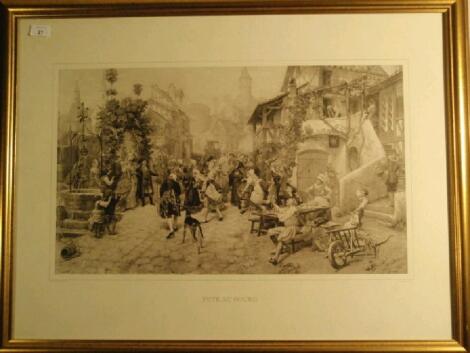 After Gortazzo. Fete Au Bourg; Flavices; a pair of sepia prints