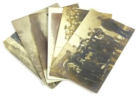 Various early 20thC and later postcards, to include Lincoln typhoid epidemic, forlorn children holding buckets, and two others similar, another of J. Banks Smith, Torksey Ned, and E. Baker shop front before Lincoln Cathedral, (a quantity).