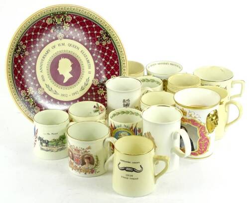 A quantity of commemorative china, to include Edward VII etc.