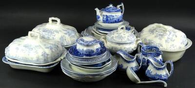 Miscellaneous items of blue and white, to include Asiatic pheasant, Copeland Spode Italian, etc. Provenance: The property of Joan Stephenson, Kirkwood, North Church Walk, Newark, Nottinghamshire.