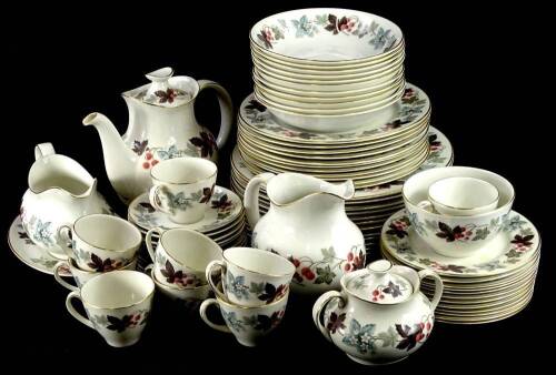 A Royal Doulton Camelot pattern part dinner and tea service.