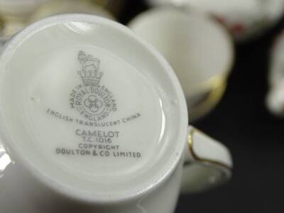 A Royal Doulton Camelot pattern part dinner and tea service. - 2