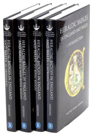 Powell Siddons (Michael). Four volumes of Heraldic Badges in England and Wales.