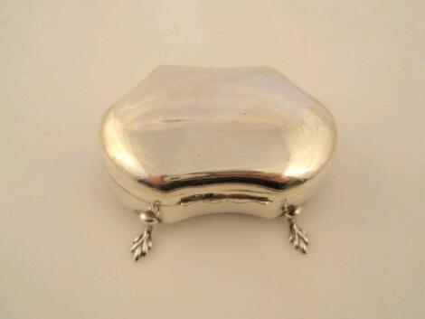 Edwardian silver jewel box